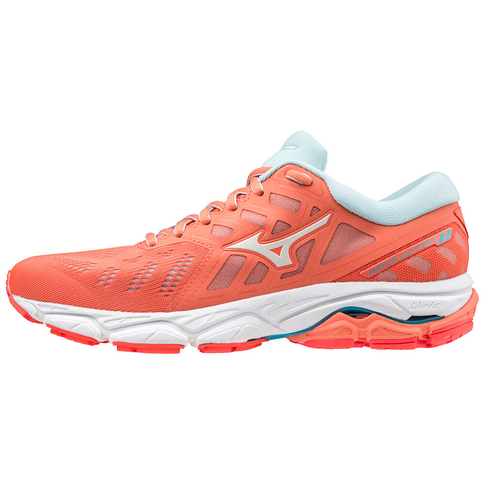 Mizuno Wave Ultima 11 - Bayan Koşu Ayakkabısı - Mercan/Beyaz Türkiye (ECWBMP-685)